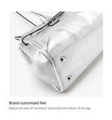 BAFELLI Silver Leather Crossbody Bag for Women