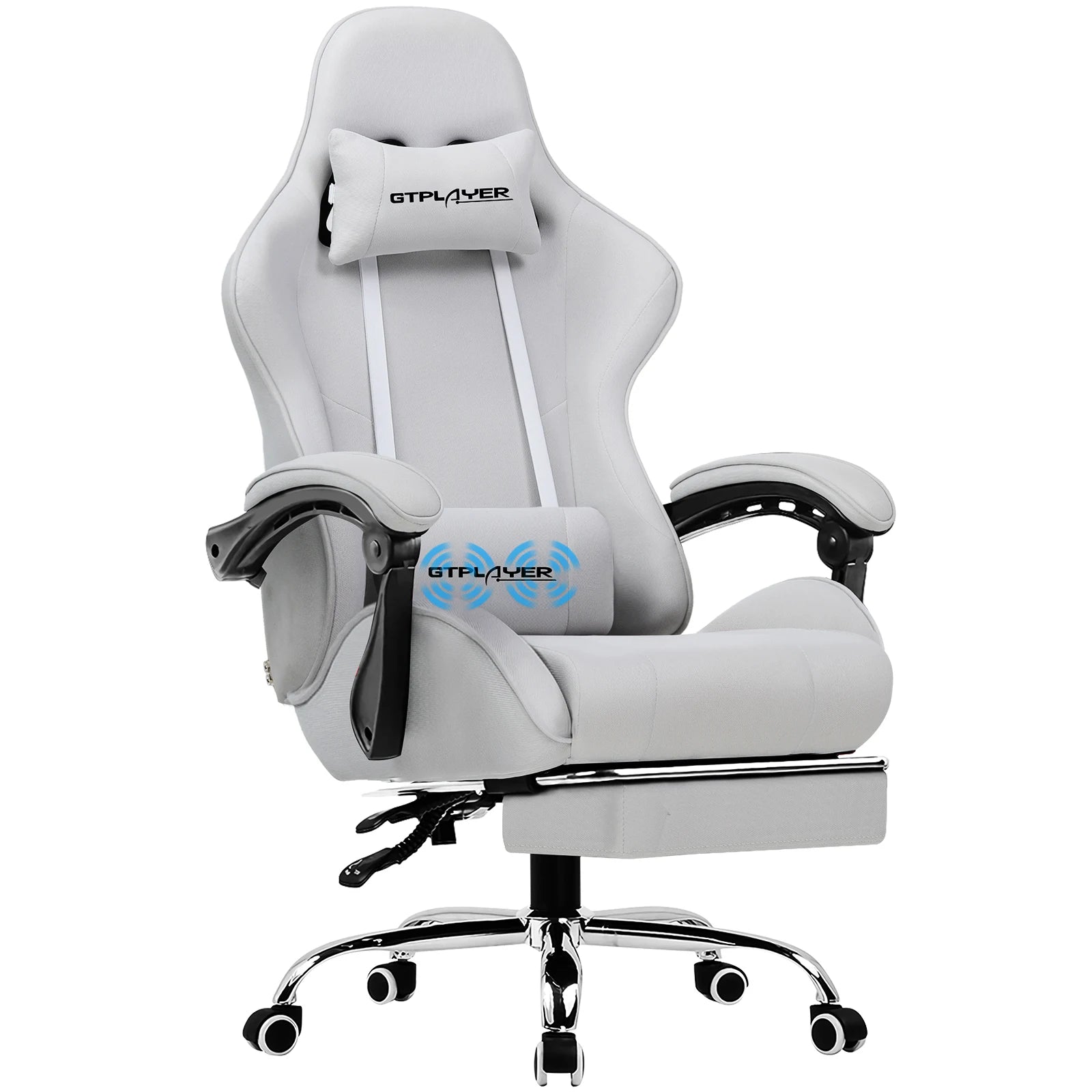 GTPLAYER Gaming Chair with Footrest & Lumbar Support