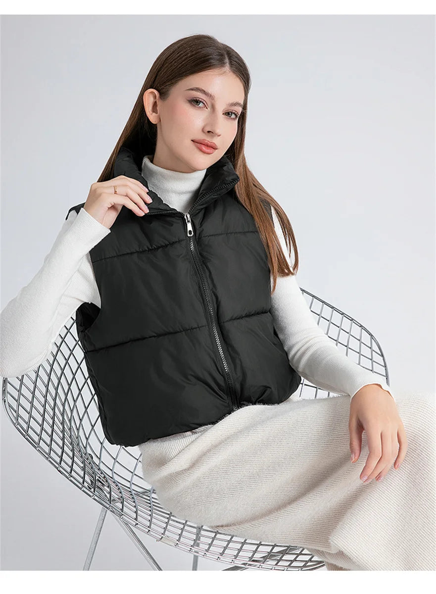 Women’s Stand-Collar Padded Vest