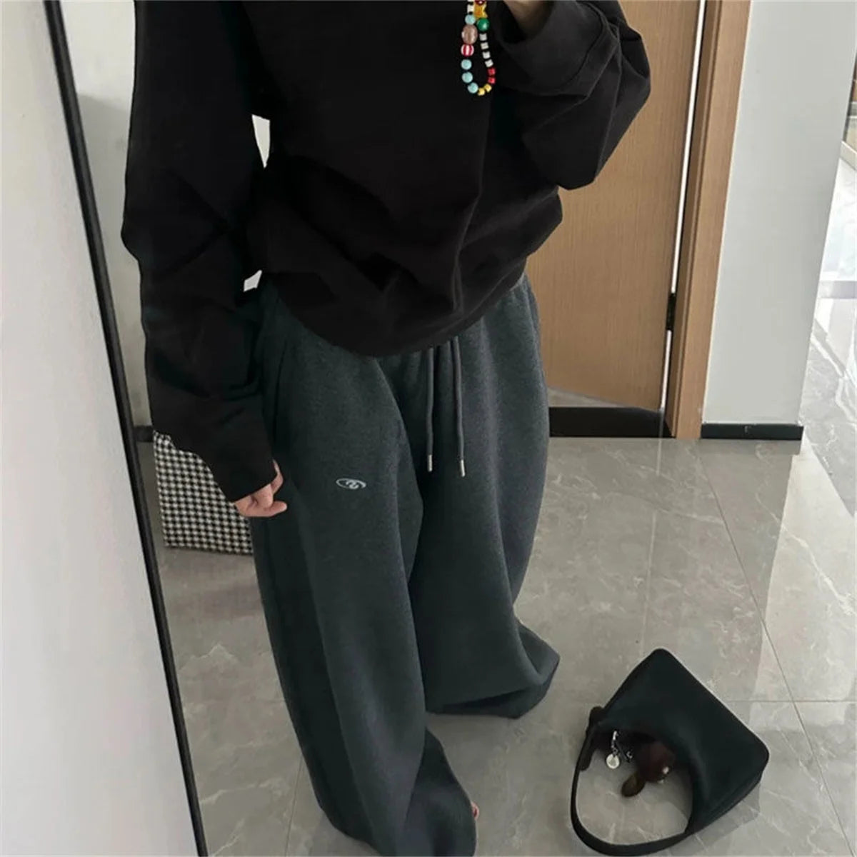 Women's Wide-Leg Drawstring Sweatpants