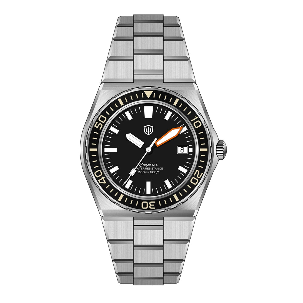 Watchdives WD0017 Watch VH31 Sweep Second Movement Stainless Steel Sapphire Crystal Business Wristwatch Vintage Watches