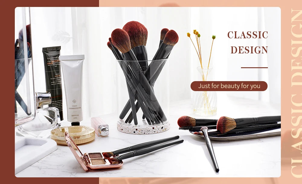 Jessup Makeup Brushes Set 3-21pcs Premium Synthetic Big Powder Foundation Concealer Eyeshadow Eyeliner Spoolie Wooden T271