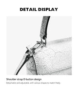 BAFELLI 2026 New Arrival: Unique Cracked Leather Shoulder Bag with Cat Head Design, Luxury Brand Mini Crossbody Bag
