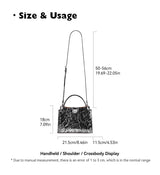 2026 New Top Layer Cowhide Leather Rivet Handbag Adjustable Shoulder Strap Crossbody Handbag