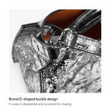 2026 New Top Layer Cowhide Leather Rivet Handbag Adjustable Shoulder Strap Crossbody Handbag