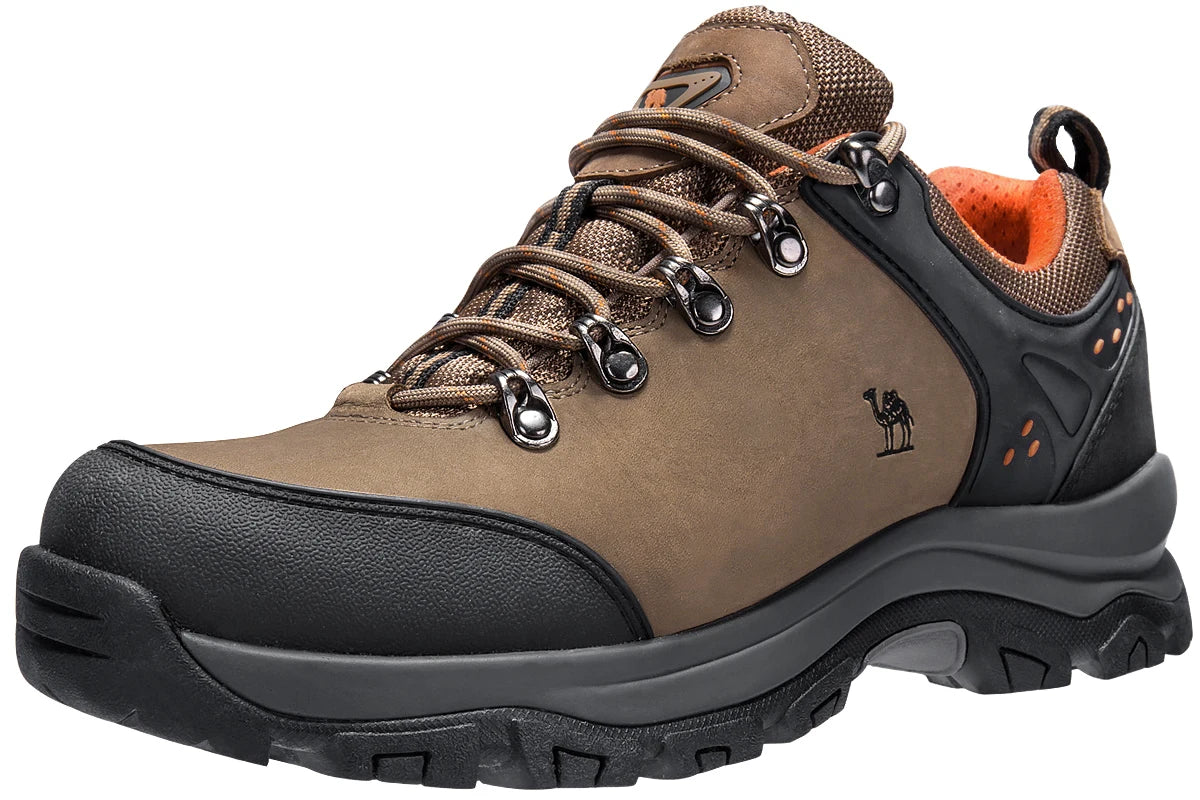 GOLDEN CAMEL Waterproof Hiking Shoes Outdoor Low-top Leather Trekking Shoes for Men Walking Male Sneakers 2023 Spring New