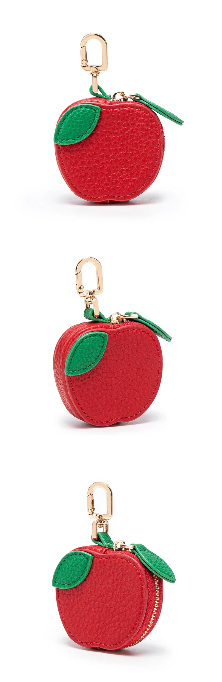 Fruit Coin Purse with Zipper & Keychain