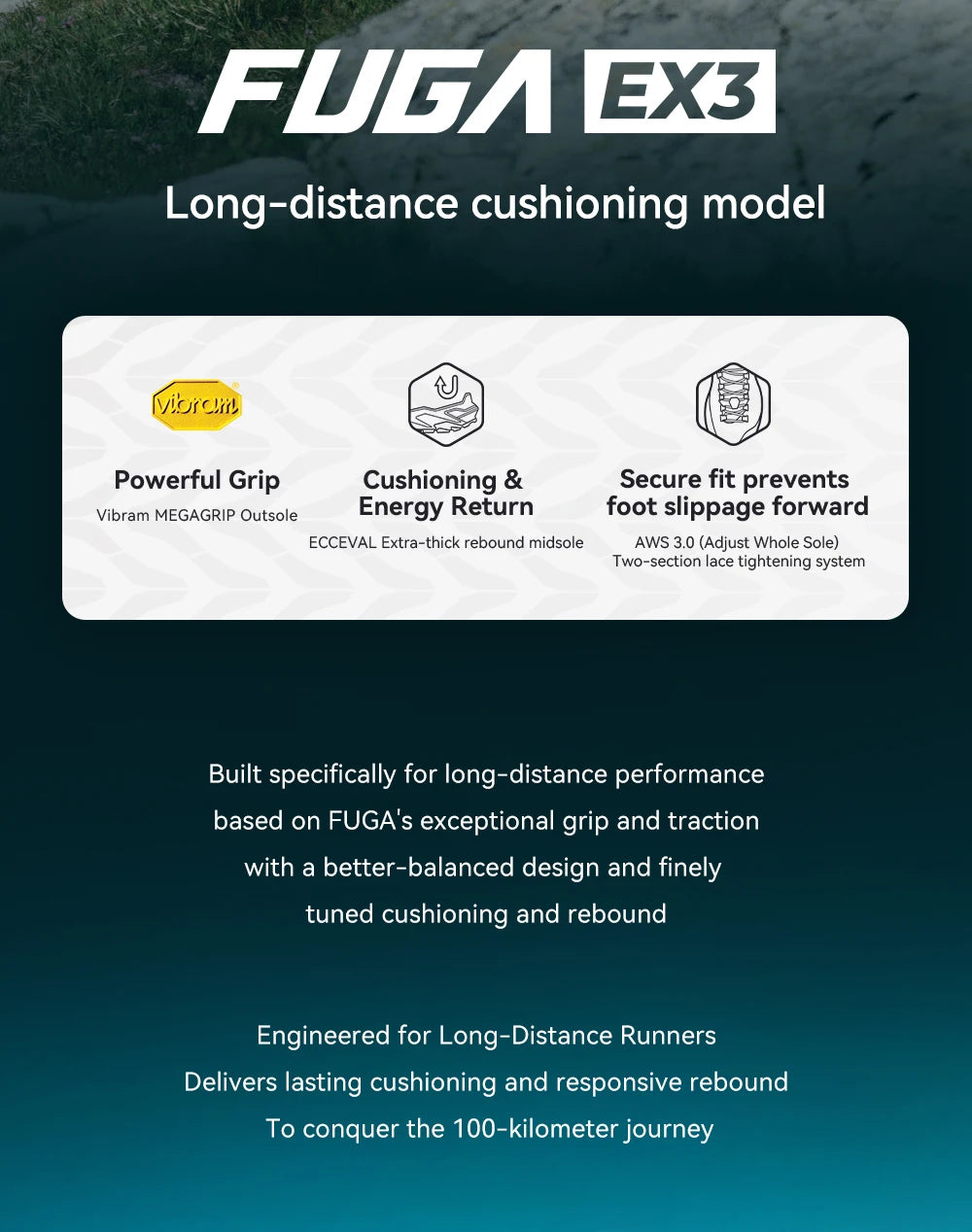 KAILAS FUGA EX3 Trail Running Shoes New Arrival Unisex Lightweight Athletic Anti-slip Breathable Mountain Running Shoe KS2613132