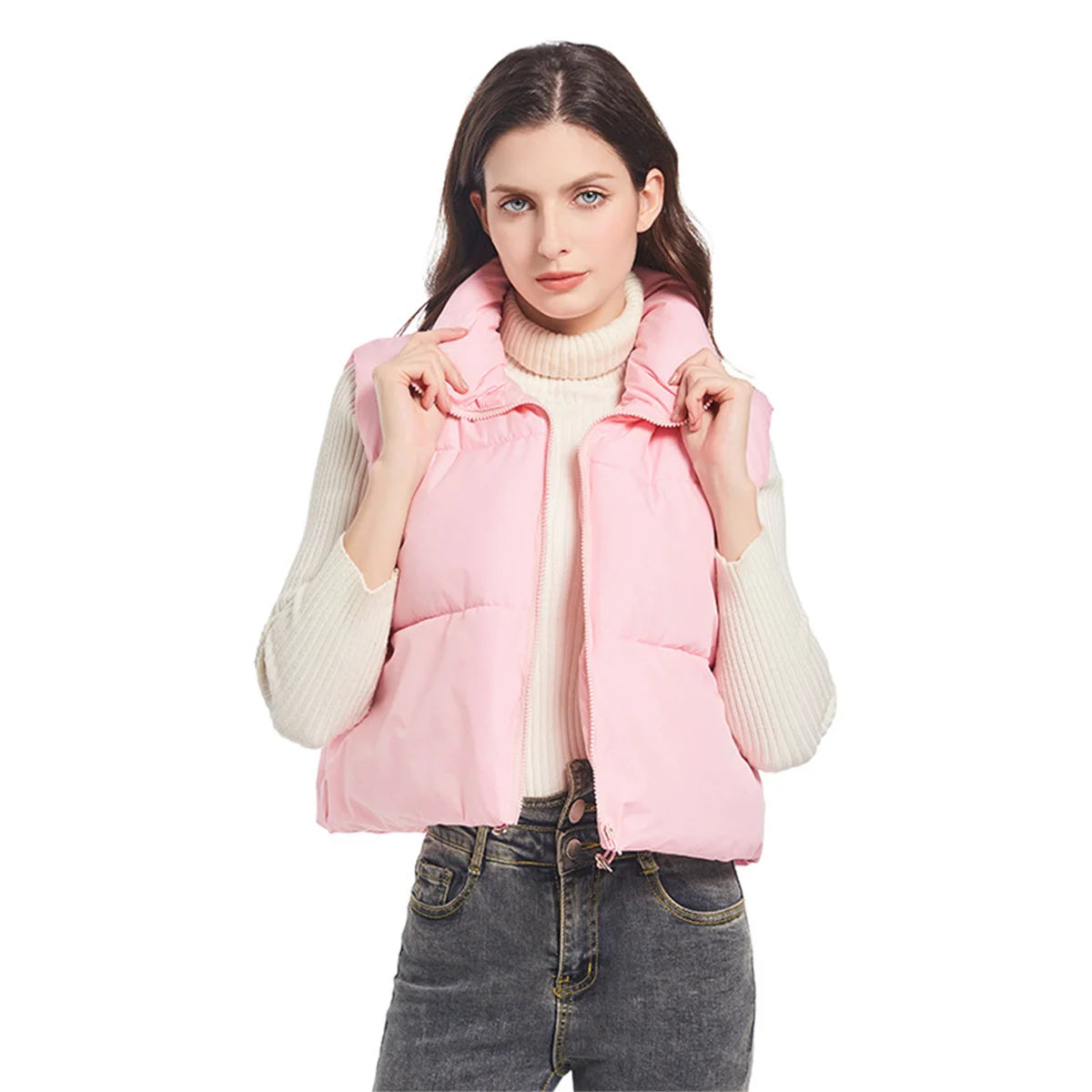Women’s Stand-Collar Padded Vest