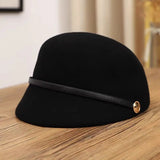Vintage Wool Equestrian Beret Hat for Women