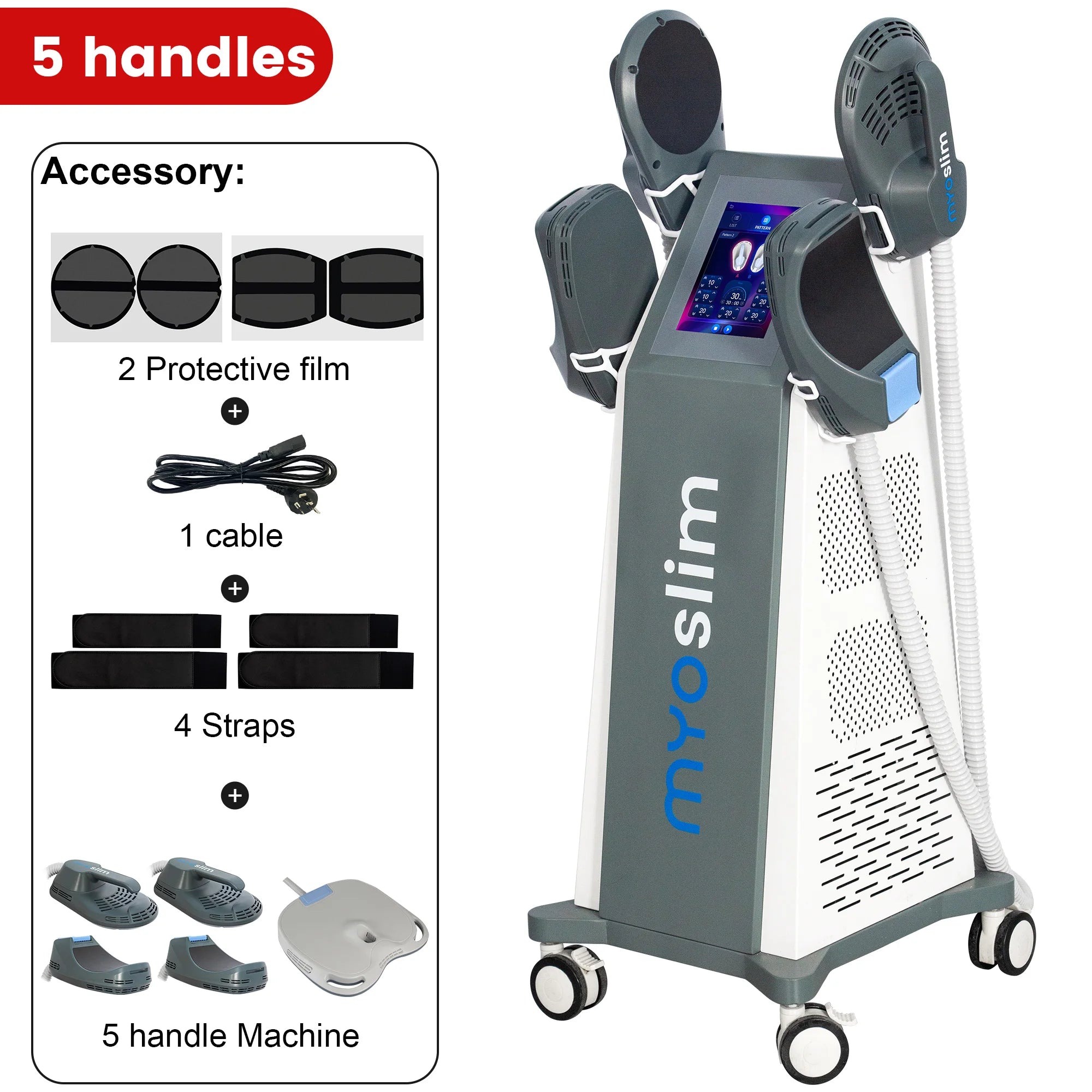 MYOslim 6500W EMS Body Sculpt Machine - Electromagnetic Therapy Fat Slimming Muscle Stimulation for Fitness And Body Shaping