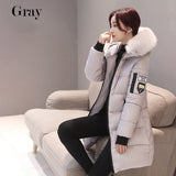 Elegant Fur-Collar Hooded Parka