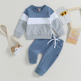RUEWEY Baby Boy 2-Piece Autumn Sweatshirt & Jogger Set