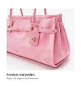 Bafelli Saffiano Leather Crossbody Tote with Chain Strap