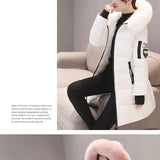 Elegant Fur-Collar Hooded Parka