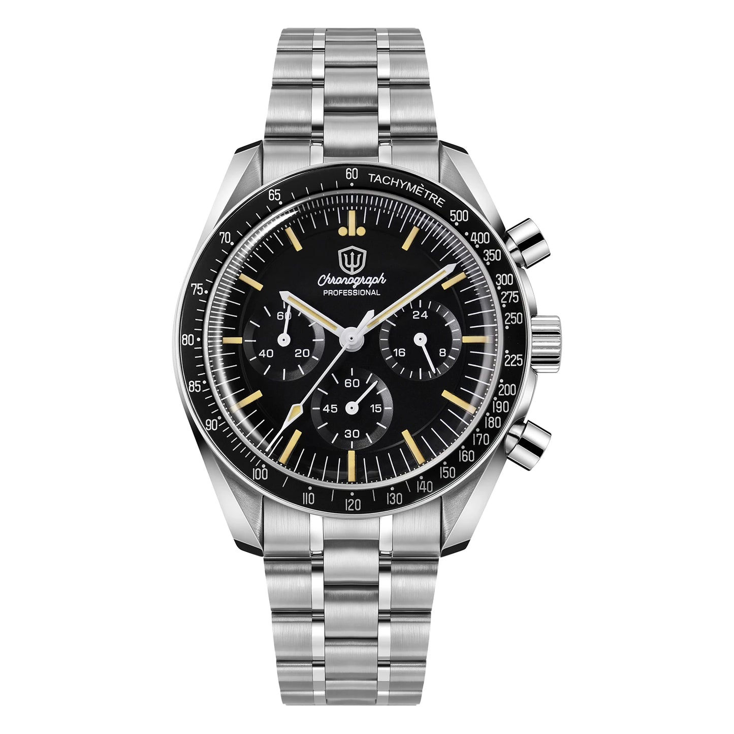 Watchdives WD1863 Chronograph Watch VK63 Sweep Second Mechanical Quartz Movement Bubble Sapphire 100M Waterproof Vintage Watches