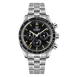 Watchdives WD1863 Chronograph Watch VK63 Sweep Second Mechanical Quartz Movement Bubble Sapphire 100M Waterproof Vintage Watches