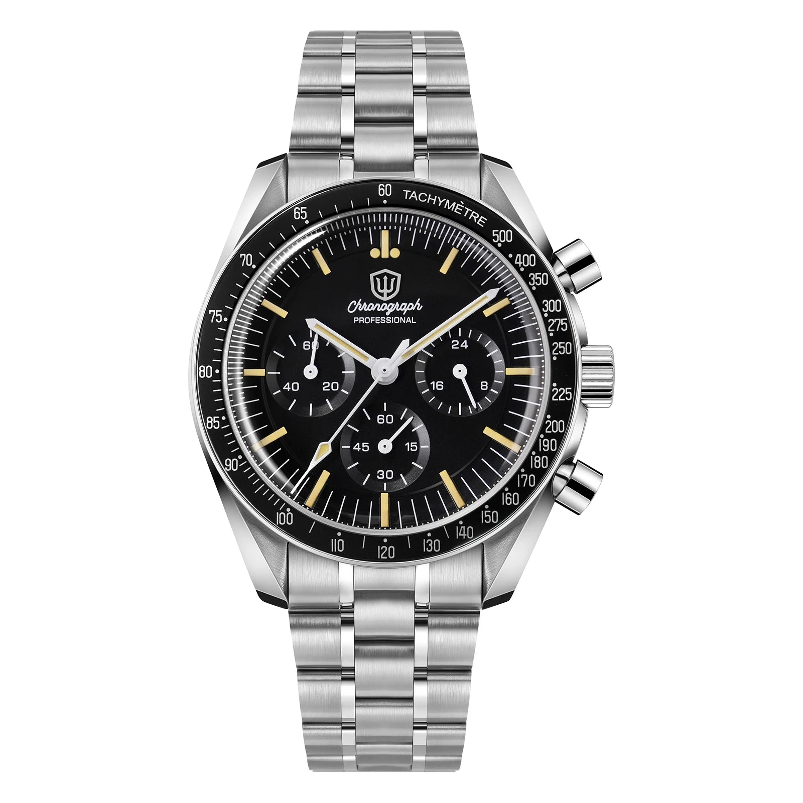 Watchdives WD1863 Chronograph Watch VK63 Sweep Second Mechanical Quartz Movement Bubble Sapphire 100M Waterproof Vintage Watches