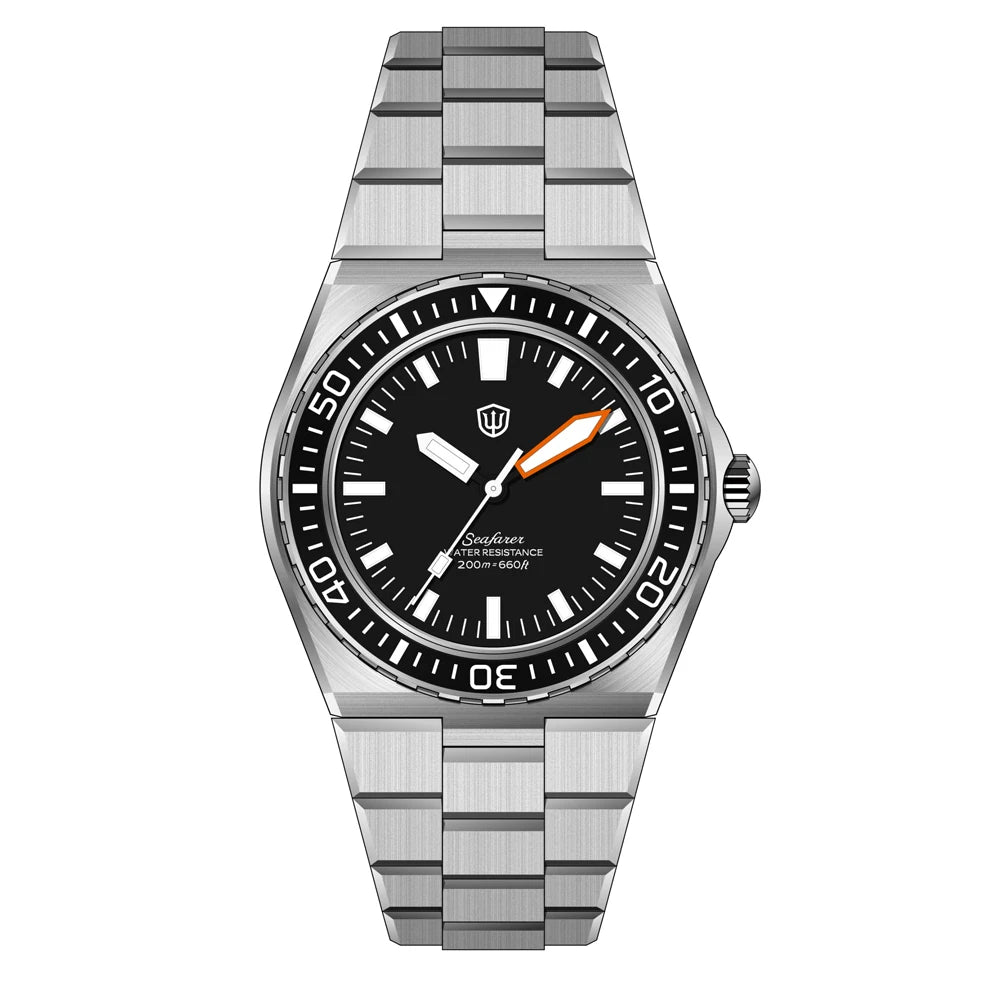 Watchdives WD0017 Watch VH31 Sweep Second Movement Stainless Steel Sapphire Crystal Business Wristwatch Vintage Watches