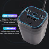 200W Car Power Inverter with USB-C Fast Charging