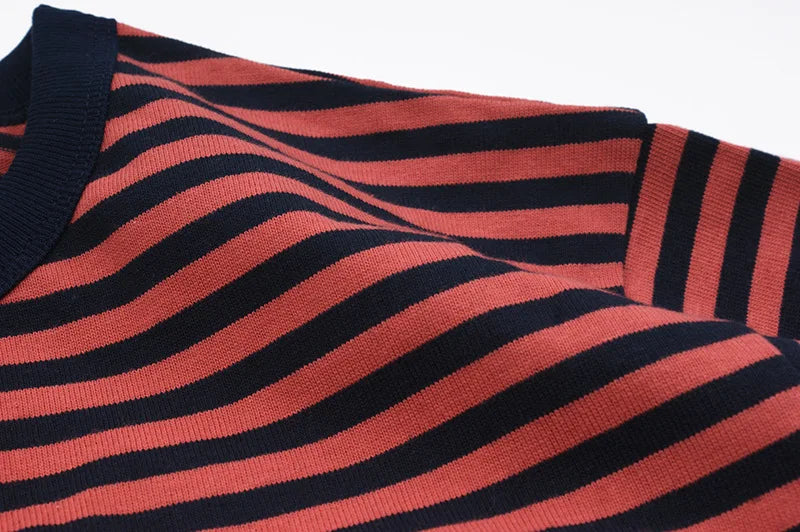 Men’s Striped Cotton Slim Fit T-Shirt