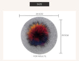 Women's Knit Beret with Oversized Pom Pom | Geebro