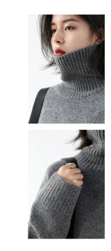 Women's Relaxed Mock Neck Knit Sweater