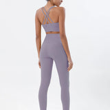 Women's Yoga Set with Sports Bra & High-Waist Leggings