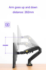 NB NORTH BAYOU F80 A5 Desktop Gas Spring 17-30" LCD LED Monitor Holder Mount Arm Full Motion Display Stand Loading 2-9 Kgs