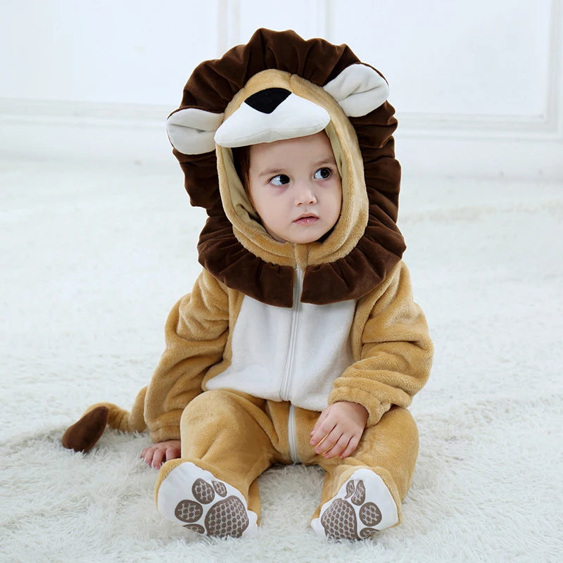 Umorden Baby & Toddler Animal Romper | Cozy Plush Cartoon Coverall