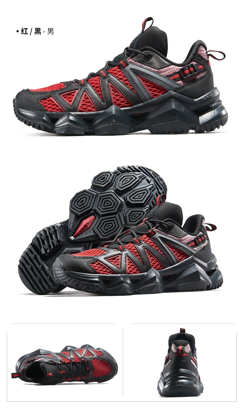 RAX Men's Hiking Shoes Spring  Outdoor Sneakers Men Breathable Mesh Trekking Boots Tactical Walking Ankle Shoes Camping Tourism