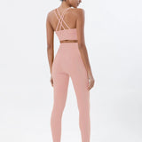 Women's Yoga Set with Sports Bra & High-Waist Leggings