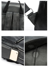 Zency Stylish White Black Genuine Leather Women Backpack A++ Quality Anti-theft Large Capacity Knapsack Travel Designer Rucksack