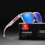 KDEAM Men's Polarized Sunglasses Fishing Lifestyles Mirrored Color Blocking Sun Glasses Women Legend Square Sunglass With Box