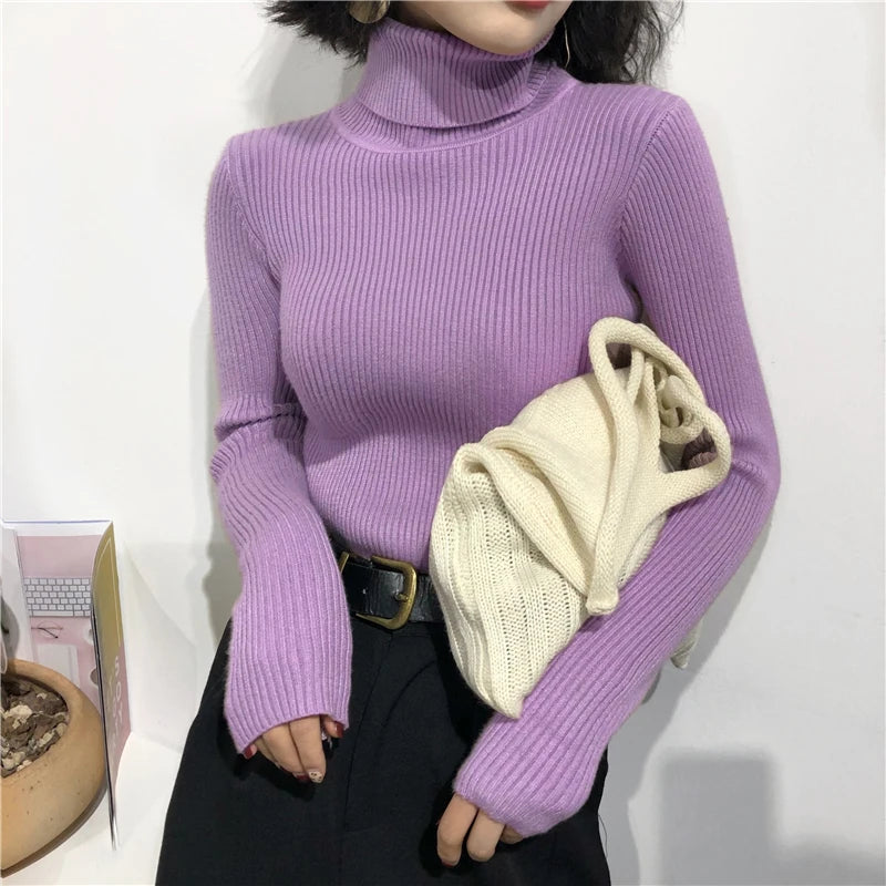 Women’s Ribbed Turtleneck Sweater