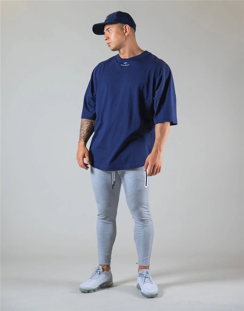 Men's Oversized Cotton Tee – Gym, Street & Everyday Style
