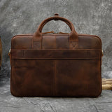 Men Briefcase Genuine Leather Laptop Bag 14 15.6" PC Doctor Lawyer Computer Bag Cowhide Male Briefcase Leather Men Business Bag