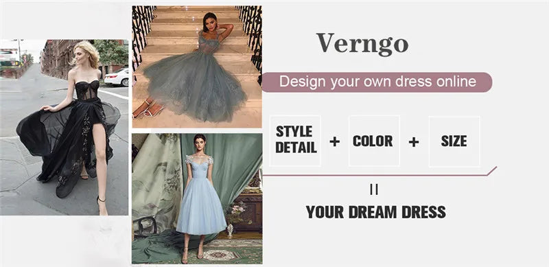 Verngo Chiffon Off-Shoulder Evening Gown | A-Line Formal Dress