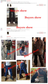 Men Jeans Wide Leg Denim pants Loose Straight Baggy Men's Jeans hip hop Streetwear Skateboard Neutral denim Trousers Cargo jeans
