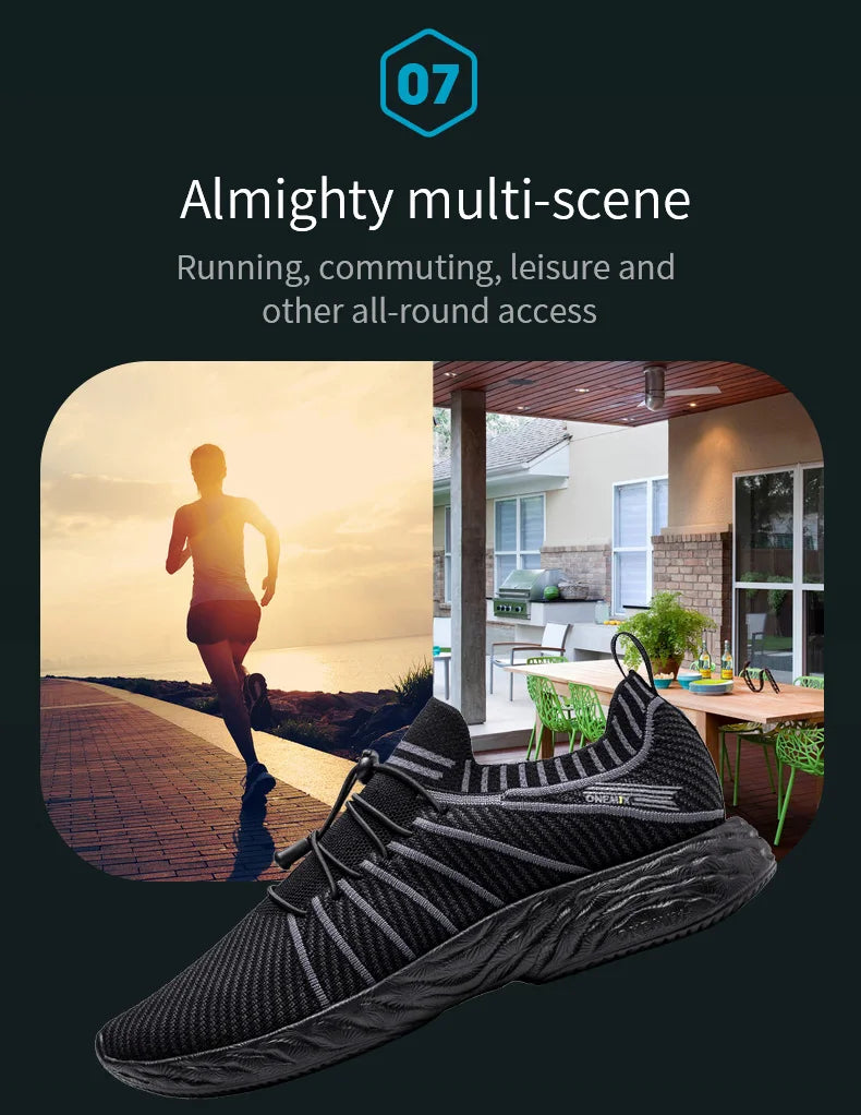 ONEMIX 2026 Men Running Shoes Non-slip Shock Absorption Sneaker Lightweight Tennis Shoe Waterproof Man Breathable Casual Shoes