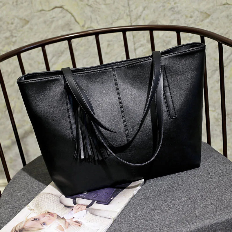 Women's Retro Tassel Tote Shoulder Bag