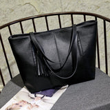 Women's Retro Tassel Tote Shoulder Bag