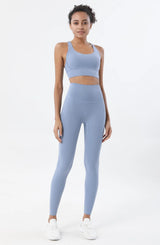 Women's Yoga Set with Sports Bra & High-Waist Leggings