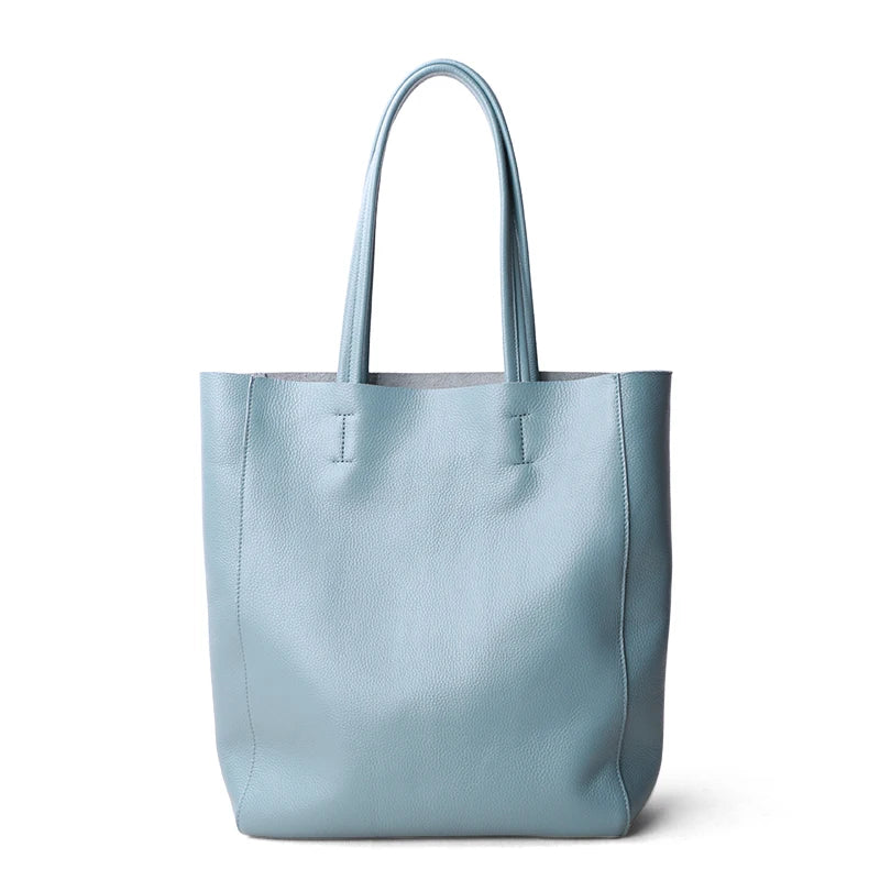 Women Luxury Bag Casual Tote Female Fashion Summer Beach Handbag Lady Popular Soft Cowhide Genuine Leather Shoulder Shopping Bag