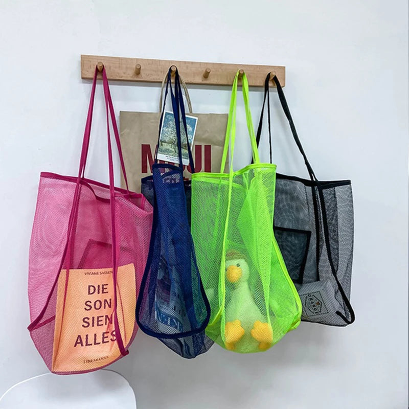 Women's Mesh Tote Bag for Beach & Shopping