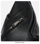 ZENCY New Handbag Luxury Genuine Leather Bag for Women Shoulder Tote Crossbody Double Zipper Pocket Charming Red Hobo Bag