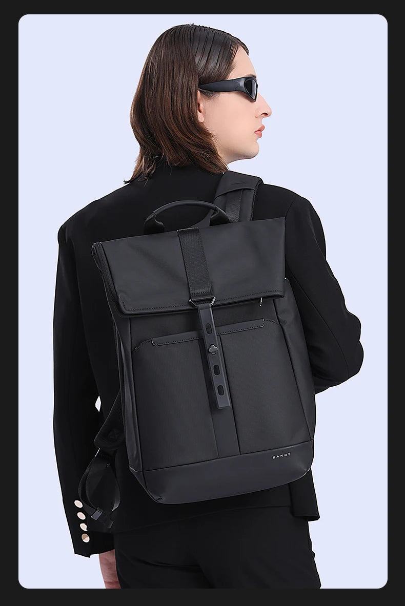 BANGE Unique Men Anti theft Waterproof Laptop Backpack 15.6 Inch Daily Work Business Backpack School back pack mochila for women