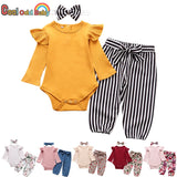 Baby Girl 3-Piece Outfit with Pants & Headband