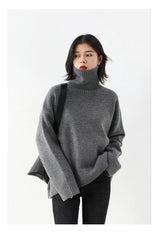 Women's Relaxed Mock Neck Knit Sweater
