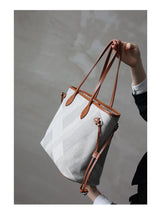 Women's Fashion Shoulder Bag Luxury Designer Handbag Large Capacity Canvas With Genuine Leather Tote For Shopping,Commuting,Work